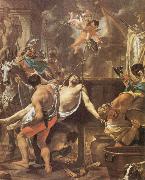 Brun, Charles Le The Martyrdom of St John the Evangelisth at the Porta Latina oil on canvas